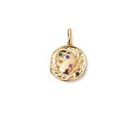 SINGULARU - Charm Organic Colors Zodiaco. Ciondolo in Ottone con Finitura Placcata Oro 18Kt. Abbinabile con Collana