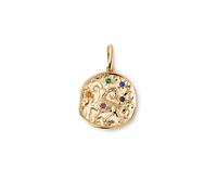 SINGULARU - Charm Organic Colors Zodiaco. Ciondolo in Ottone con Finitura Placcata Oro 18Kt. Combinabile con Collana. Gioielli da Donna. Ariete