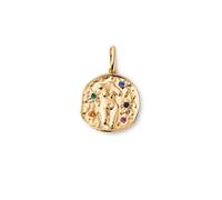 SINGULARU - Charm Organic Colors Zodiaco. Ciondolo in Ottone con Finitura Placcata Oro 18Kt. Combinabile con Collana. Gioielli da Donna. Vergine