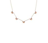 SINGULARU - Collana Butterfly Rose. Ottone avec Placcatura in oro 18 kt et Smalto. Gioielli da donna.
