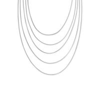 SINGULARU - Collana Cleopatra. Acciaio con Stile Maxi, Minimalista e Originale. Cinque Fili. Lunghezza tra 48 e 68 cm. Estensione di 5 cm. Gioielli da Donna