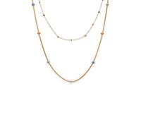 SINGULARU Collana da donna Double Carla Enamel Acciao Placcato Oro