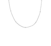 SINGULARU - Collana Dots. Catena in Argento Sterling 925 con Finitura Placcata Rodio e Sfere. Lunghezza Regolabile fino a 55 cm. Gioielli da Donna