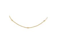 SINGULARU - Collana Dots. Pendente in Argento Sterling 925 con Piccole Sfere lungo la Catena. Lunghezza Regolabile. Placcatura Oro 18Kt. Gioielli da Donna