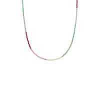 SINGULARU - Collana Dye Dots Pastel. Acciaio avec Placcatura in oro 18 kt et Bicchiere. Gioielli da donna.