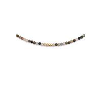 SINGULARU - Collana Eloise. Acciaio con Finitura Placcata Oro 18Kt. Collana Corta con Pietre Naturali Tormalina. Lunghezza 35 cm + 5 cm di Estensione. Gioielli da Donna