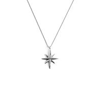SINGULARU - Collana Guidance. Pendente in Argento Sterling 925 con Placcatura Rodio. Catena Taglia Unica. Motivo Stella. Gioielli da Donna