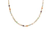 SINGULARU - Collana Mini Crystals Colors. Collane in Argento 925 con Finitura in Bagno d'Oro 18Kt e Cristalli Colorati. Gioielli per Donna