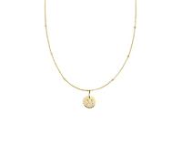 SINGULARU - Collana Mini Medallion Oro - Pendente con Medaglione in Argento Sterling 925 con Finitura Placcata in Oro 18kt - Catena in Misura Unica - Gioielli da Donna - Lettera M