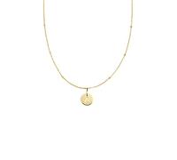 SINGULARU - Collana Mini Medallion Oro - Pendente con Medaglione in Argento Sterling 925 con Finitura Placcata in Oro 18kt - Catena in Misura Unica - Gioielli da Donna - Lettera A