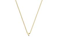 SINGULARU - Collana Personalizzata Single Letter. Pendente in Argento Sterling 925 con Finitura Placcata Oro 18Kt. Catena Taglia Unica. Gioielli da Donna. Lettera T