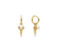 SINGULARU - Orecchini Carmen True Mare. Acciaio con Placcatura in oro 18 kt e perla coltivata. Gioielli da donna.