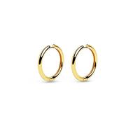 SINGULARU - Orecchini Cerchio Carmen L. Ottone con Placcatura Oro 18Kt. Chiusura Congo. Gioielli da Donna