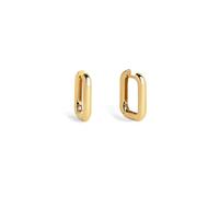 SINGULARU - Orecchini Cerchio Mini Pipe. Ottone con Placcatura Oro 18Kt. Chiusura Congo/Click. Gioielli da Donna