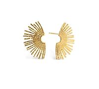 SINGULARU Orecchini da donna Sunbeam Acciao Placcato Oro | L'acciaio resistente all'acqua con placcatura in oro 18 kt conferisce un'eleganza unica con pietra naturale blu.