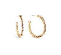 SINGULARU - Orecchini Estellar Colors L. Ottone con Placcatura Oro 18Kt. Chiusura a Pressione. Gioielli da Donna