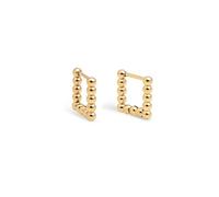SINGULARU - Orecchini Mila Dots. Acciaio con Finitura Placcata Oro 18Kt. Chiusura Click/Congo. Gioielli per Donna