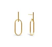 SINGULARU - Orecchini Renata. Ottone con Placcatura Oro 18Kt. Chiusura in Silicone. Gioielli da Donna