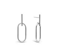 SINGULARU - Orecchini Renata. Ottone con Placcatura Rodio. Chiusura in Silicone. Stile Elegante. Gioielli da Donna