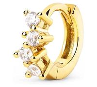 SINGULARU - Orecchini Singoli Nina. Argento Sterling 925 con Finitura in Oro 18Kt. Chiusura Congo. Gioielli per Donna