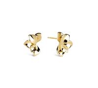 SINGULARU - Orecchini Zinnia. Ottone con Placcatura Oro 18Kt. Chiusura a Pressione. Gioielli da Donna