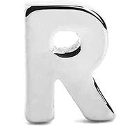 SINGULARU - Orecchino Singolo Letter. Argento Sterling 925 con Finitura Placcata Rodio. Chiusura a Pressione. Gioielli da Donna. Lettera O