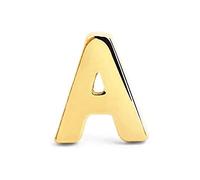 SINGULARU - Orecchino Singolo Letter. Argento Sterling con Finitura Placcata Oro 18Kt. Chiusura a Pressione. Gioielli da Donna. Lettera L
