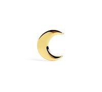 SINGULARU - Orecchino Singolo Luna. Luna in Argento Sterling 925 con Placcatura Oro 18Kt. Chiusura a Pressione. Gioielli da Donna