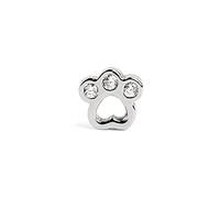 SINGULARU - Orecchino Singolo Mini Paw. Argento Sterling 925 con Finitura in Rodio. Chiusura a Vite. Gioielli per Donna
