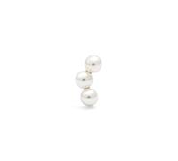 SINGULARU - Orecchino Triple Pearls. Ottone avec Placcatura in oro 18 kt et Perla coltivata. Bijoux pour Femme.