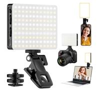 Singwil 120 LED Selfie Light - Regolabile 3-Mode Clip-On per iPhone, Android, iPad, Laptop - Perfetto per Trucco, TikTok, Vlogging & Video Registrazione