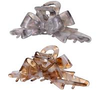 SINIDE Fermagli per capelli in acetato con guscio di tartaruga, grandi in cellulosa di celluloide, con fiocco, da donna, clip a banana antiscivolo, accessori alla moda per capelli lunghi e spessi