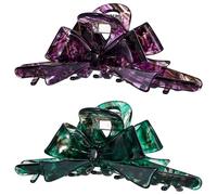 SINIDE Mollette per capelli grandi in acetato di cellulosa, con guscio di tartaruga, in celluloide, con fiocco, da donna, per capelli lunghi, spessi e sottili, pinze antiscivolo, accessori alla moda