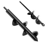 Sinirttou 2 PCS Trivella Elicoidale per Trapano da Giardino, Punta per Trivella a Spirale da Giardino,Punte a Coclea per Piantare,Trapano a Mano Attrezzo da Giardinaggio(8 x 30 cm,4 x 22 cm)