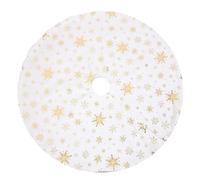 Sinirttou Gonne per alberi di Natale Bianco e oro, 78 cm Tappeto Albero di Natale, Pelliccia Copri Base Albero per Decorazione Dell'albero di Natalizia