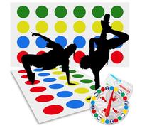 Sinirttou Twister Junior, 160x 112 CM Tappeto Twister con Ruota, Gioco Interattivo per Bambini e Adulti, Ideale per Feste di Compleanno e Riunioni