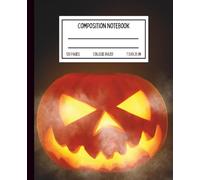 Sinister Jack-O’-Lantern Composition Notebook | 7.5 x 9.25 in | Matte Cover: Scary Halloween Writing Journal with Glowing Pumpkin and Fog - 120 ... Fans, Students, and Spooky Season Notes