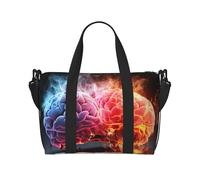 Sinistra e Destra Brain Advantage Stampa Borsa a tracolla Oxford Borsa a tracolla casual Borsa a tracolla Borsa da fine settimana Borsa di grande capacità, nero, Taglia unica