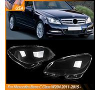 Sinistra Lato Destro Faro Copriobiettivo Per Mercedes Benz Classe C W204 C250 C350 C63 AMG 2011-2015 Faro Paralume Tappo Trasparente
