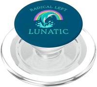 Sinistra radicale lunatica divertente delfino politica liberale PopSockets PopGrip per MagSafe