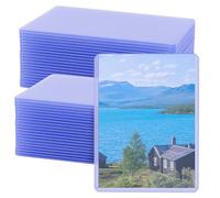 SINJEUN 150 custodie rigide per carte da gioco, 76 x 101 mm, trasparenti, in plastica, per carte collezionabili da baseball, calcio, carte sportive