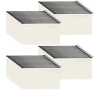 SINJEUN 40 astucci da dipingere, 12 x 21 cm, beige, con chiusura lampo nera, per dipingere, fai da te, in tessuto bianco, per viaggi