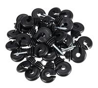 SINJEUN Confezione da 100 isolanti elettrici neri per recinzioni, isolanti elettrici per recinzioni, isolanti per recinzioni elettriche