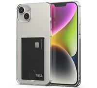 Sinjimoru Air-Tip - Custodia a portafoglio in TPU con supporto per carte di credito, per Apple iPhone 12 13 e 14, custodia per cellulare con scomparto per carte di credito