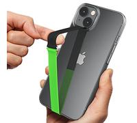 Sinjimoru Colorful Elastic Phone Strap Holder for Hand, Reusable Universal Cell Phone Loop Finger Holder with Clip for iPhone & Anroid Phone. Sinji Loop Clip Two Tone 230 Nature Black