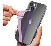 Sinjimoru Reusable Stretching Phone Strap, Silicone Cell Phone Grip Holder with Clip for iPhone Case Secure & Slim Smart Phone Holder for Hand. Sinji Loop Clip 200, Lavanda