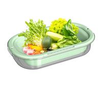 Sink Colander, Strainer Basket, Retractable Kitchen Drainer, Fast Drain Fruit Cleaner Basket for Home Cooking, Meal Prep, Dishwashing, 17,32 pollici, Yellow, Green, Creamy
