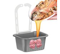 Sink Drain Basket, Corner Trash Catcher, Hangable Food Waste Holder, Multipurpose Strainer Container, Compact Space-Saving Bin, Rice Fruit Meat Soap Travel Apartment Bathroom Use