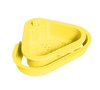 Sink Drain Basket, Food Catcher Strainer, Double-Layer Kitchen Storage Rack, Space-Saving Corner Design, 8.66x10.04x3.54 Inches, Ideal for Vegetable Fruit Washing Home Cleaning Restaurant Use