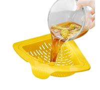 Sink Drain Basket, Magnetic Sponge Holder & Anti-Clog Corner Strainer, Kitchen Food Catcher with Easy Drain, for Fruit Vegetable Noodle Washing in Home Dorm Apartment Restaurant Family Use